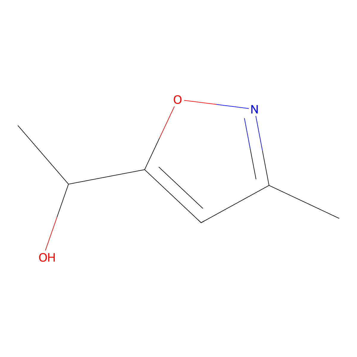 1-(3-Methylisoxazol-5-yl)ethanol molecular structure, CAS 71502-43-7