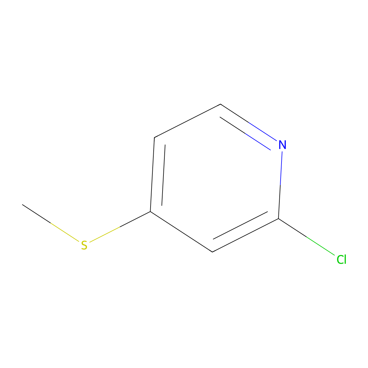 2-Chloro-4-(methylthio)pyridine molecular structure, CAS 71506-83-7