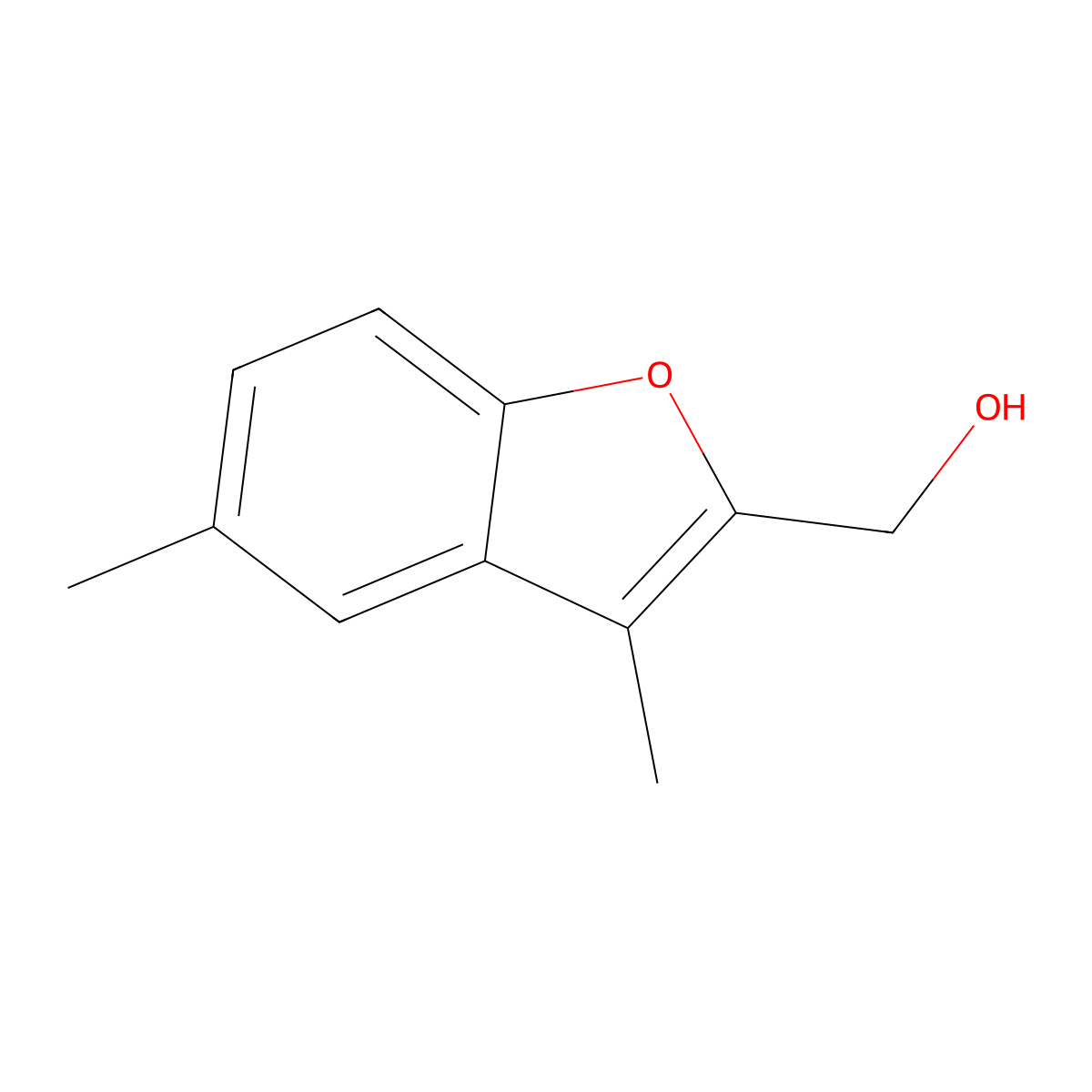(3,5-Dimethylbenzofuran-2-yl)methanol molecular structure, CAS 71507-33-0