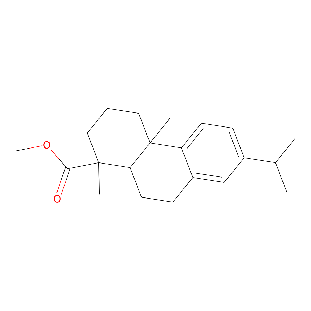 Methyl abieta-8,11,13-trien-18-oate molecular structure, CAS 7151-00-0