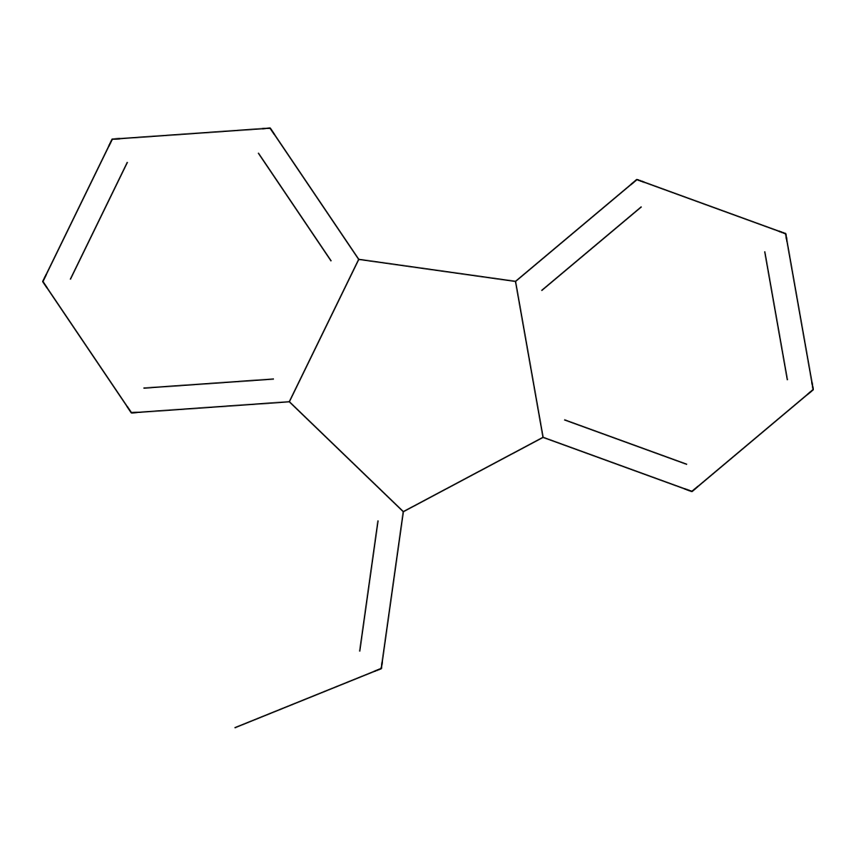 9H-Fluorene, 9-ethylidene- molecular structure, CAS 7151-64-6
