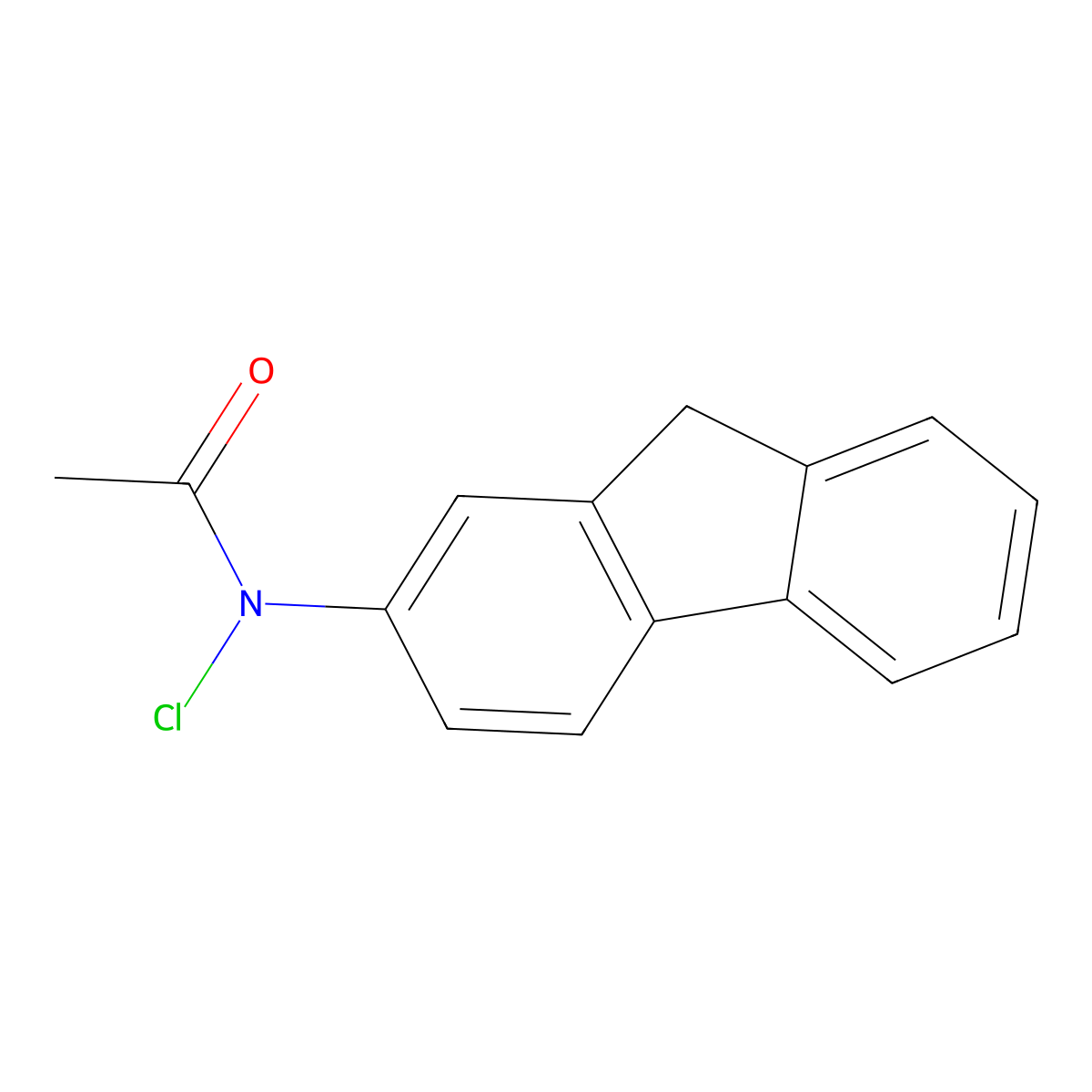 Acetamide, N-chloro-N-9H-fluoren-2-yl- molecular structure, CAS 7151-65-7