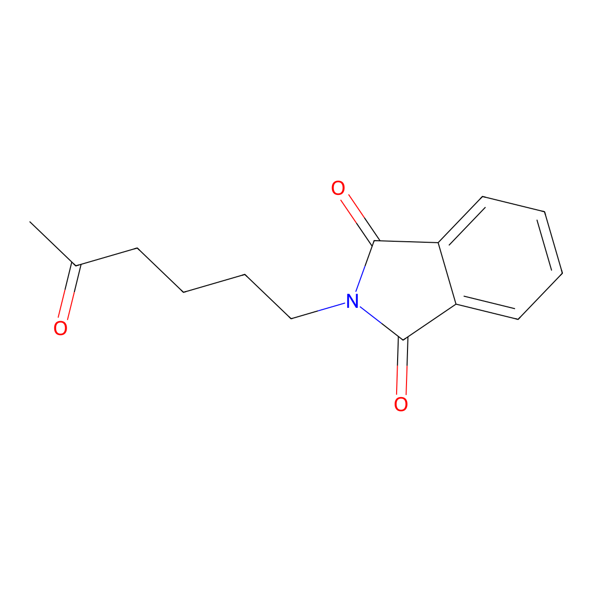 2-(5-oxohexyl)-2,3-dihydro-1H-isoindole-1,3-dione molecular structure, CAS 71510-41-3