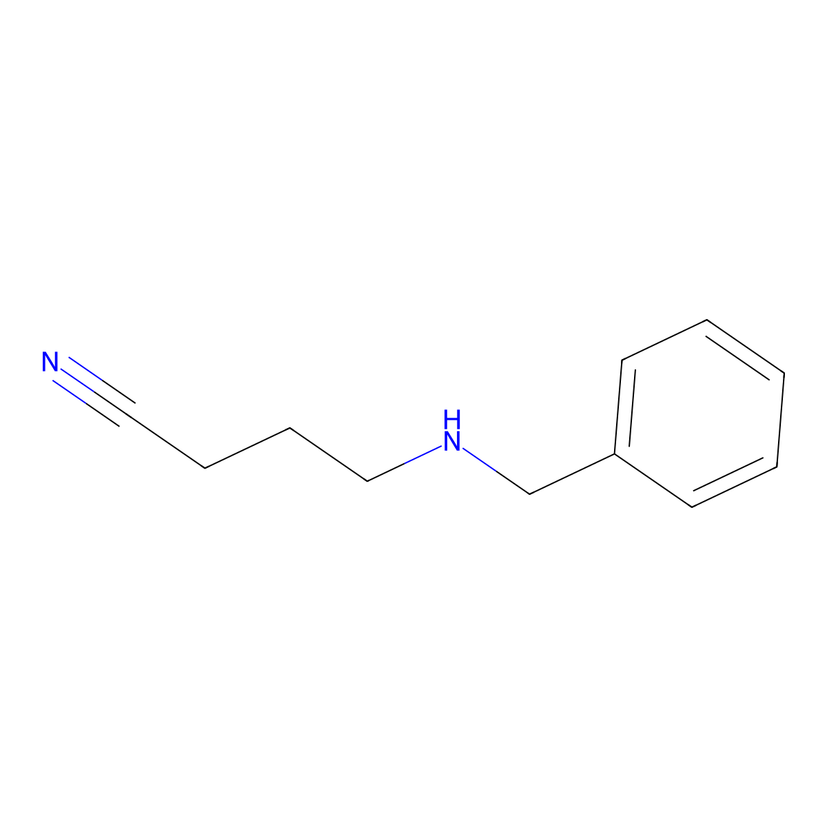 4-(Benzylamino)butanenitrile molecular structure, CAS 71510-64-0