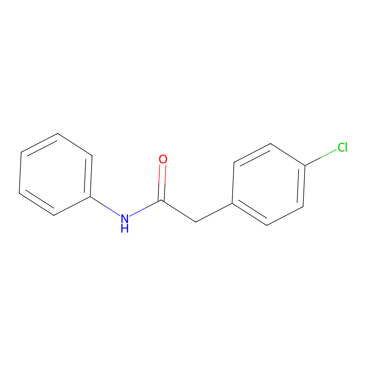 2-(4-chlorophenyl)-N-phenylacetamide molecular structure, CAS 71512-20-4