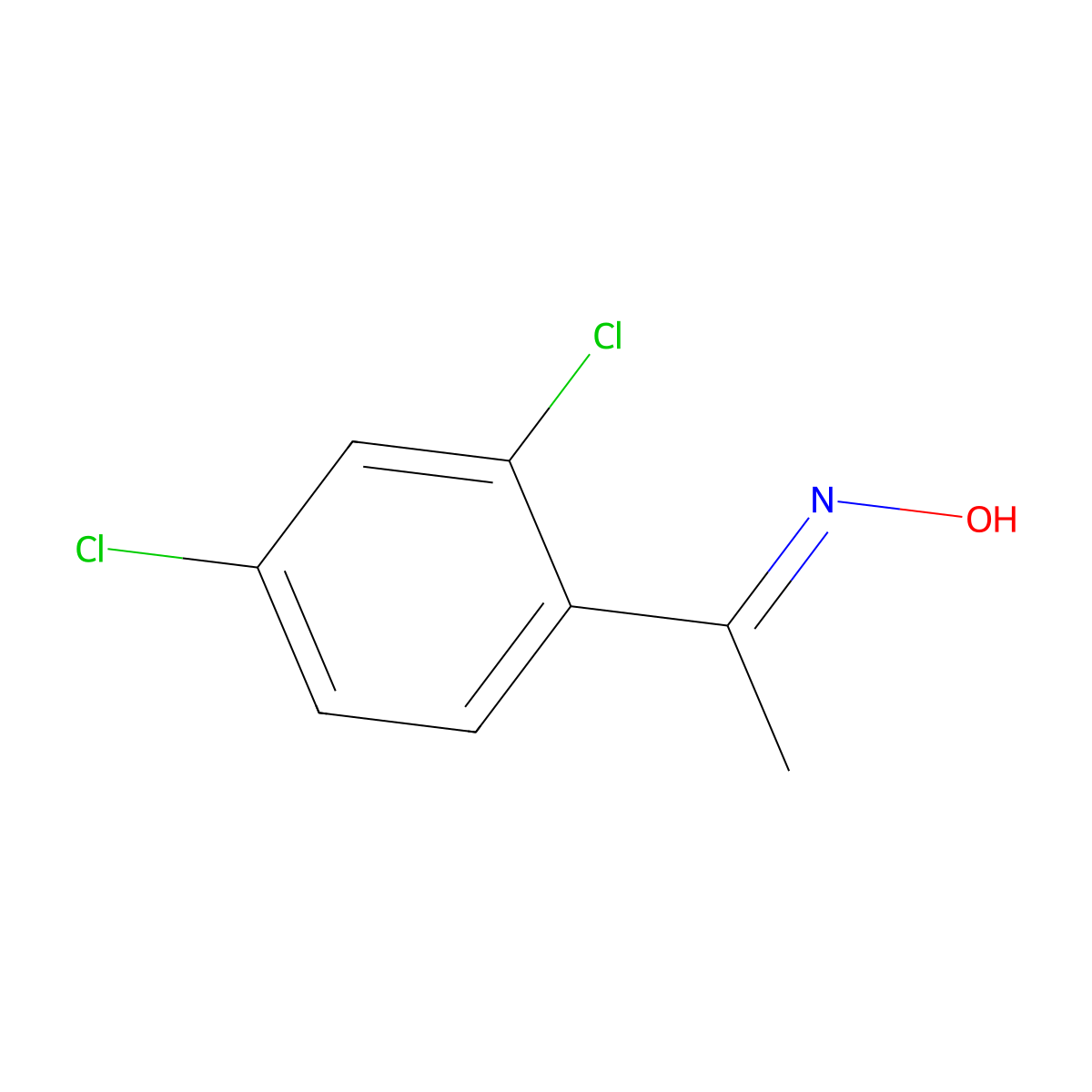 (NE)-N-[1-(2,4-dichlorophenyl)ethylidene]hydroxylamine molecular structure, CAS 71516-67-1