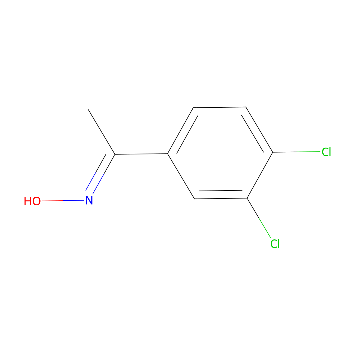 N-[1-(3,4-dichlorophenyl)ethylidene]hydroxylamine molecular structure, CAS 71516-68-2