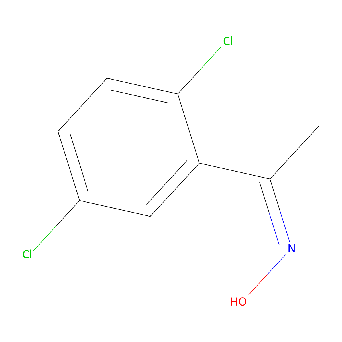 N-[(1Z)-1-(2,5-Dichlorophenyl)ethylidene]hydroxylamine molecular structure, CAS 71516-69-3