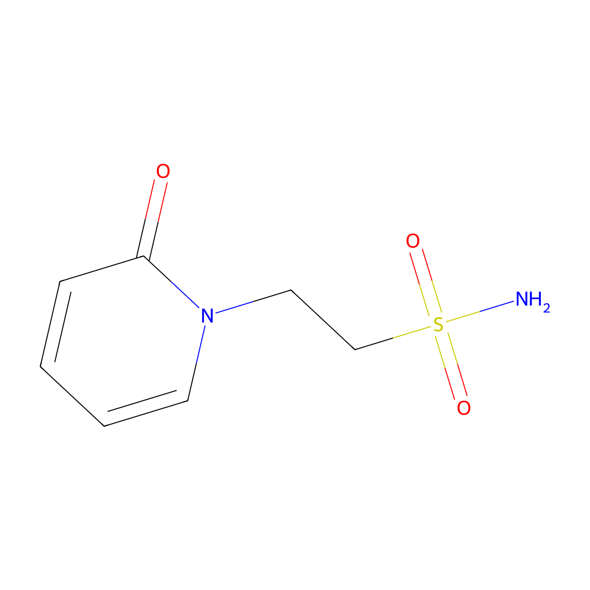 2-(2-Oxo-1,2-dihydropyridin-1-yl)ethane-1-sulfonamide molecular structure, CAS 71517-35-6