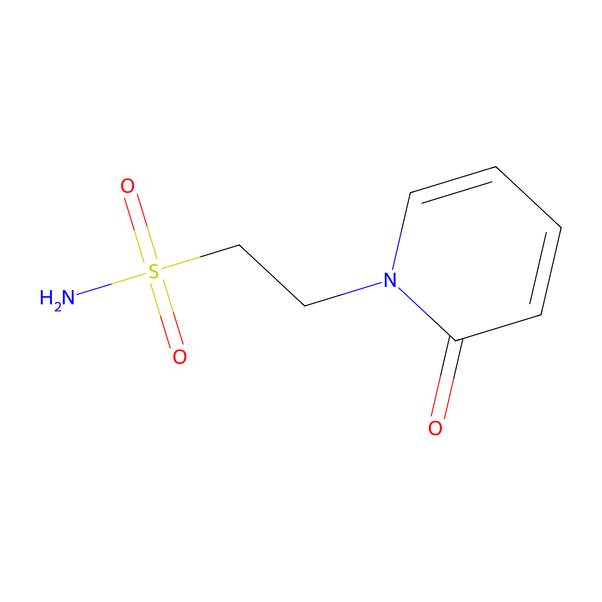 2-(2-Oxo-1,2-dihydropyridin-1-yl)ethane-1-sulfonamide molecular structure, CAS 71517-35-6
