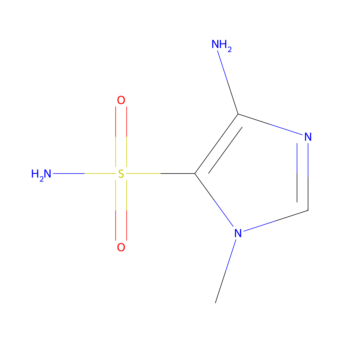 4-Amino-1-methyl-1H-imidazole-5-sulfonamide molecular structure, CAS 71518-19-9
