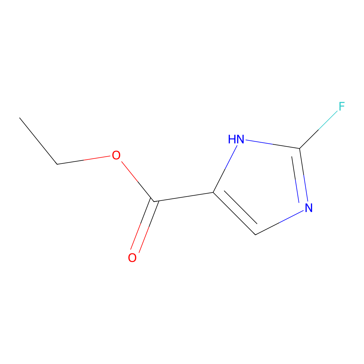 Ethyl 2-fluoro-1H-imidazole-5-carboxylate molecular structure, CAS 71518-44-0