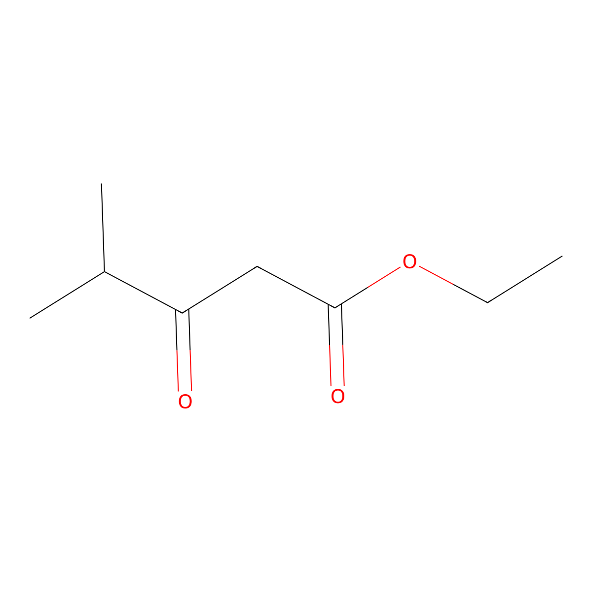 Ethyl isobutyrylacetate molecular structure, CAS 7152-15-0