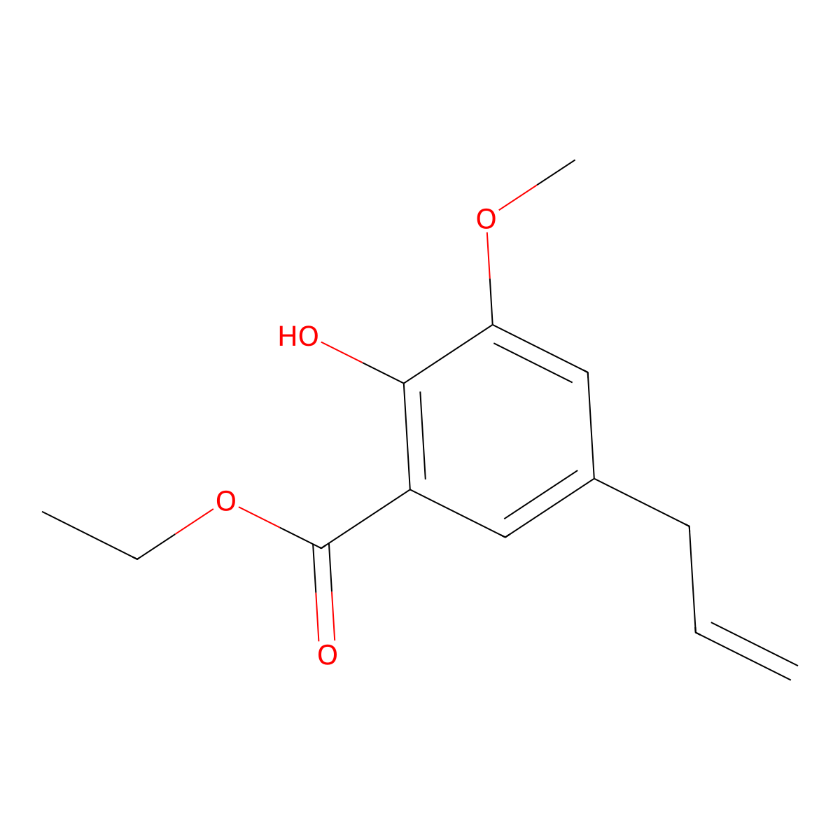 Ethyl 5-allyl-3-methoxysalicylate molecular structure, CAS 7152-89-8