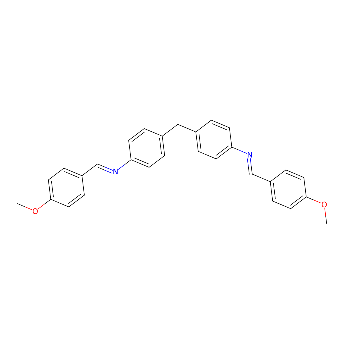 4,4'-Methylenebis(N-(4-methoxybenzylidene)aniline) molecular structure, CAS 71520-33-7