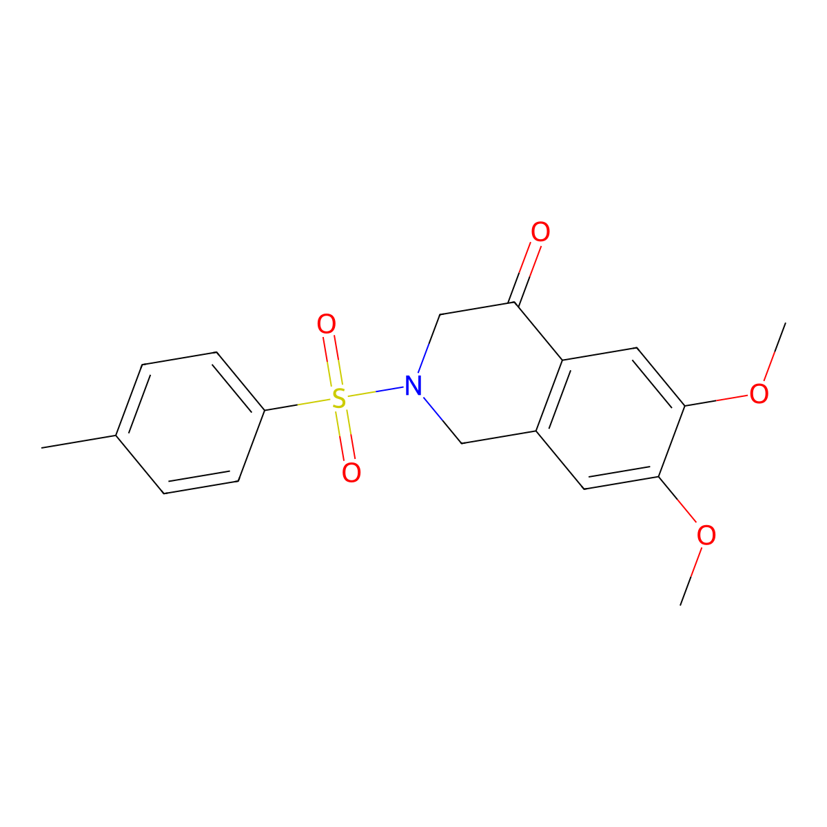 6,7-Dimethoxy-2-tosyl-2,3-dihydroisoquinolin-4(1H)-one molecular structure, CAS 71521-93-2