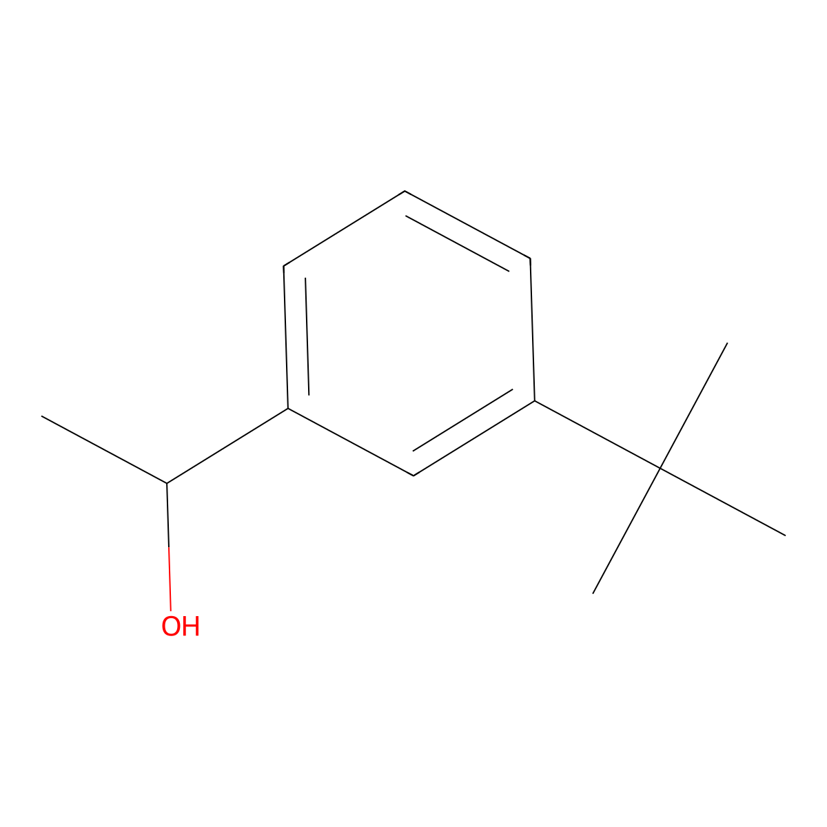 Benzenemethanol, ar-(1,1-dimethylethyl)-alpha-methyl- molecular structure, CAS 71522-57-1