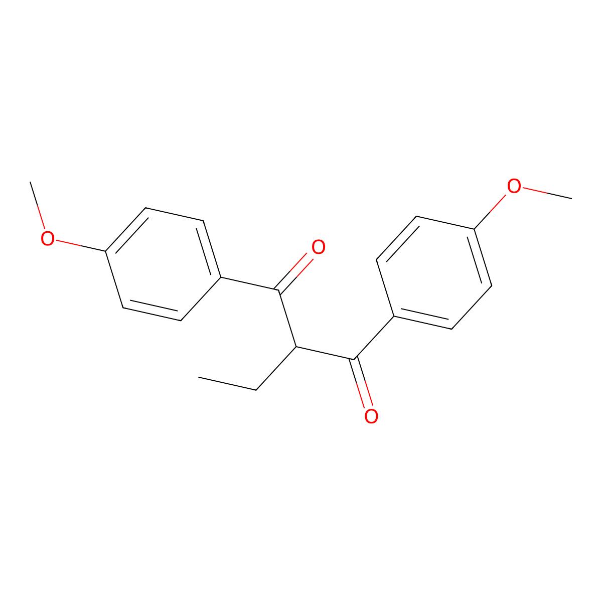 1,3-Propanedione, 2-ethyl-1,3-bis(4-methoxyphenyl)- molecular structure, CAS 71526-44-8