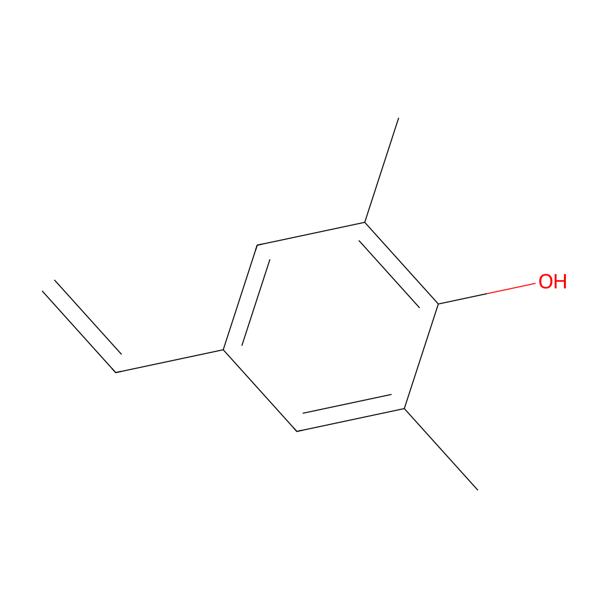 4-Ethenyl-2,6-dimethylphenol molecular structure, CAS 71526-64-2