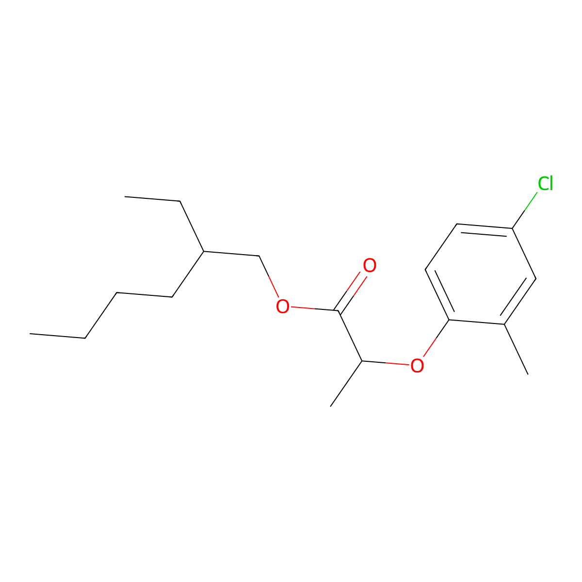 2-Ethylhexyl 2-(4-chloro-2-methylphenoxy)propionate molecular structure, CAS 71526-69-7