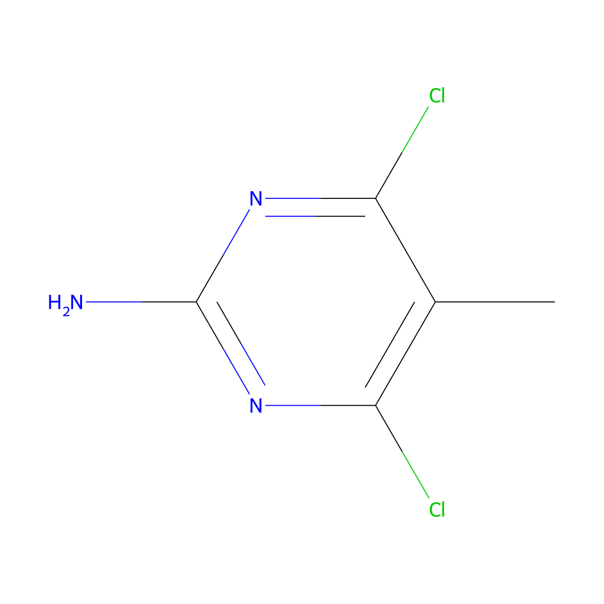 2-Amino-4,6-dichloro-5-methylpyrimidine molecular structure, CAS 7153-13-1