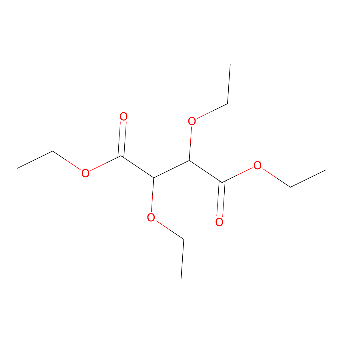 Succinic acid, 2,3-diethoxy-, diethyl ester molecular structure, CAS 7153-16-4