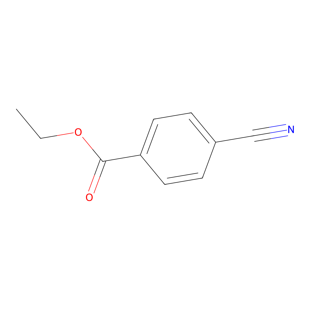 Ethyl 4-cyanobenzoate molecular structure, CAS 7153-22-2