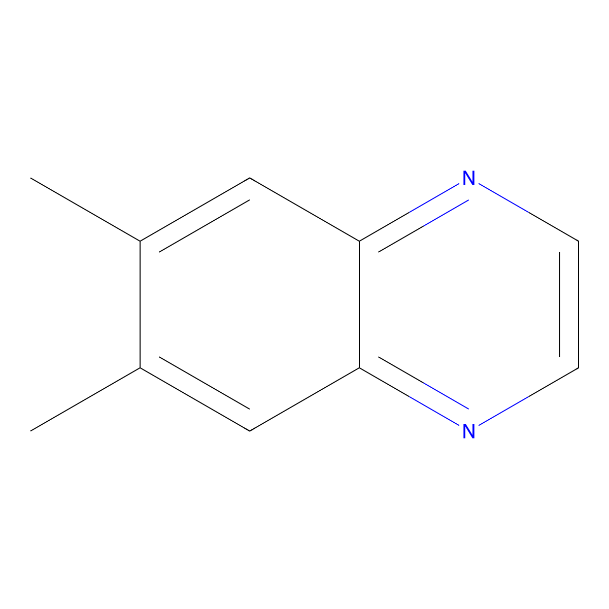 6,7-Dimethylquinoxaline molecular structure, CAS 7153-23-3