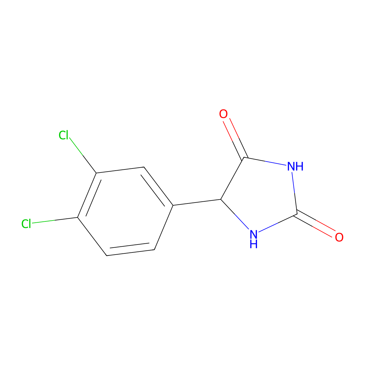 5-(3,4-Dichlorophenyl)imidazolidine-2,4-dione molecular structure, CAS 7153-28-8