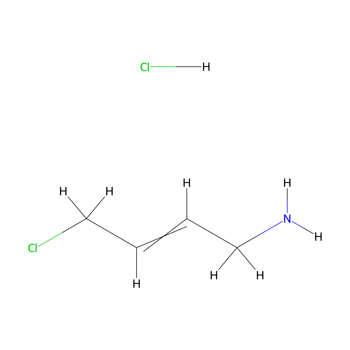 (Z)-4-chlorobut-2-en-1-amine Hydrochloride molecular structure, CAS 7153-66-4