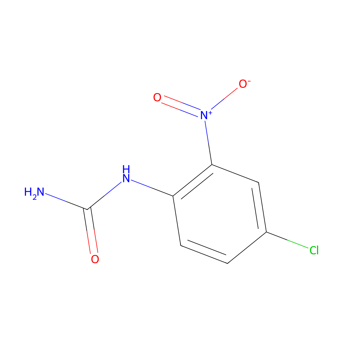 4-Chloro-2-nitrophenylurea molecular structure, CAS 7153-86-8