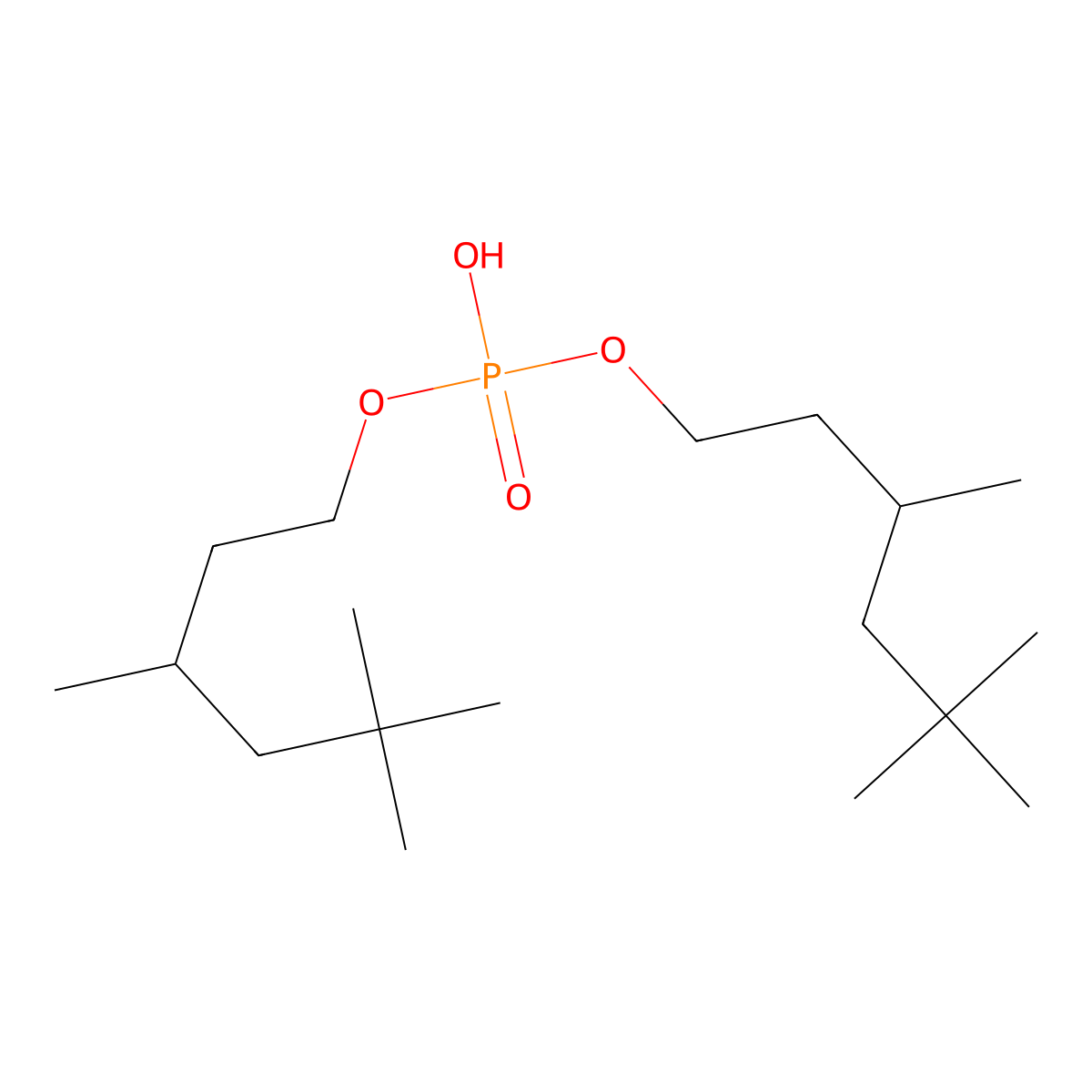 1-Hexanol, 3,5,5-trimethyl-, hydrogen phosphate molecular structure, CAS 7153-98-2