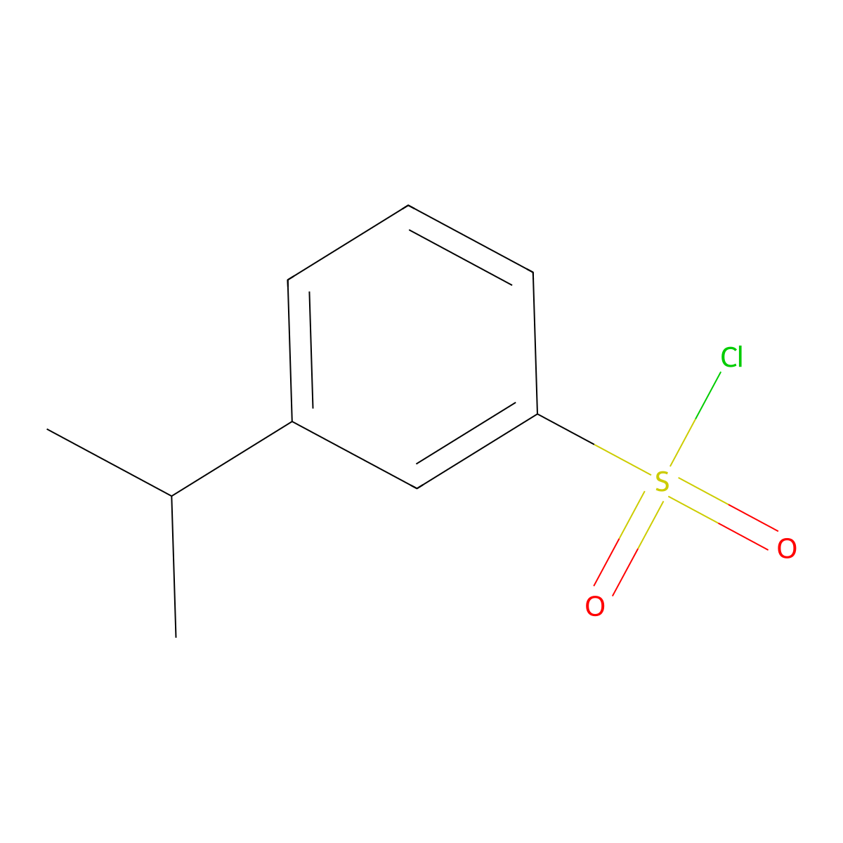 3-(Propan-2-yl)benzene-1-sulfonyl chloride molecular structure, CAS 71530-58-0