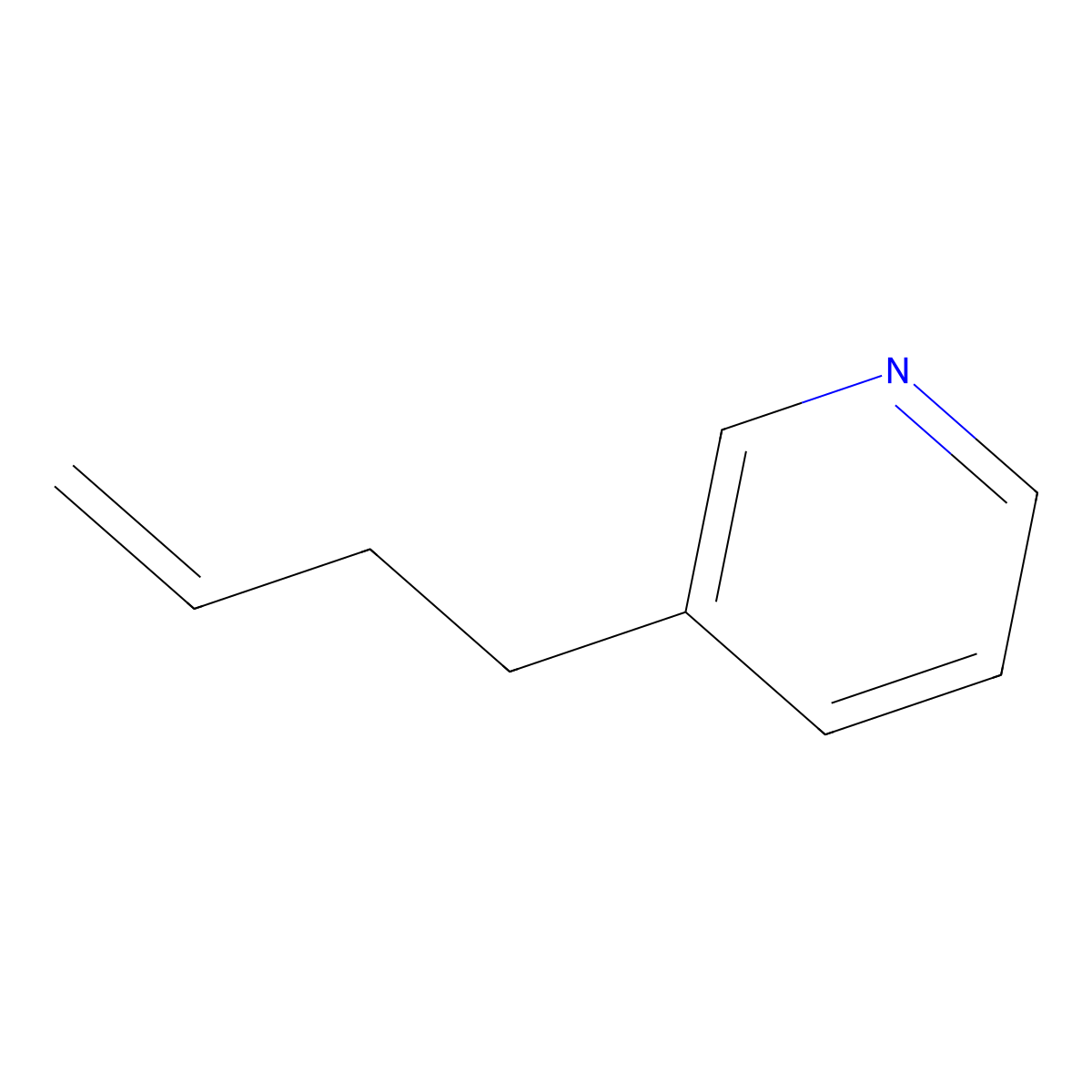 3-(3-Buten-1-yl)pyridine molecular structure, CAS 71532-24-6