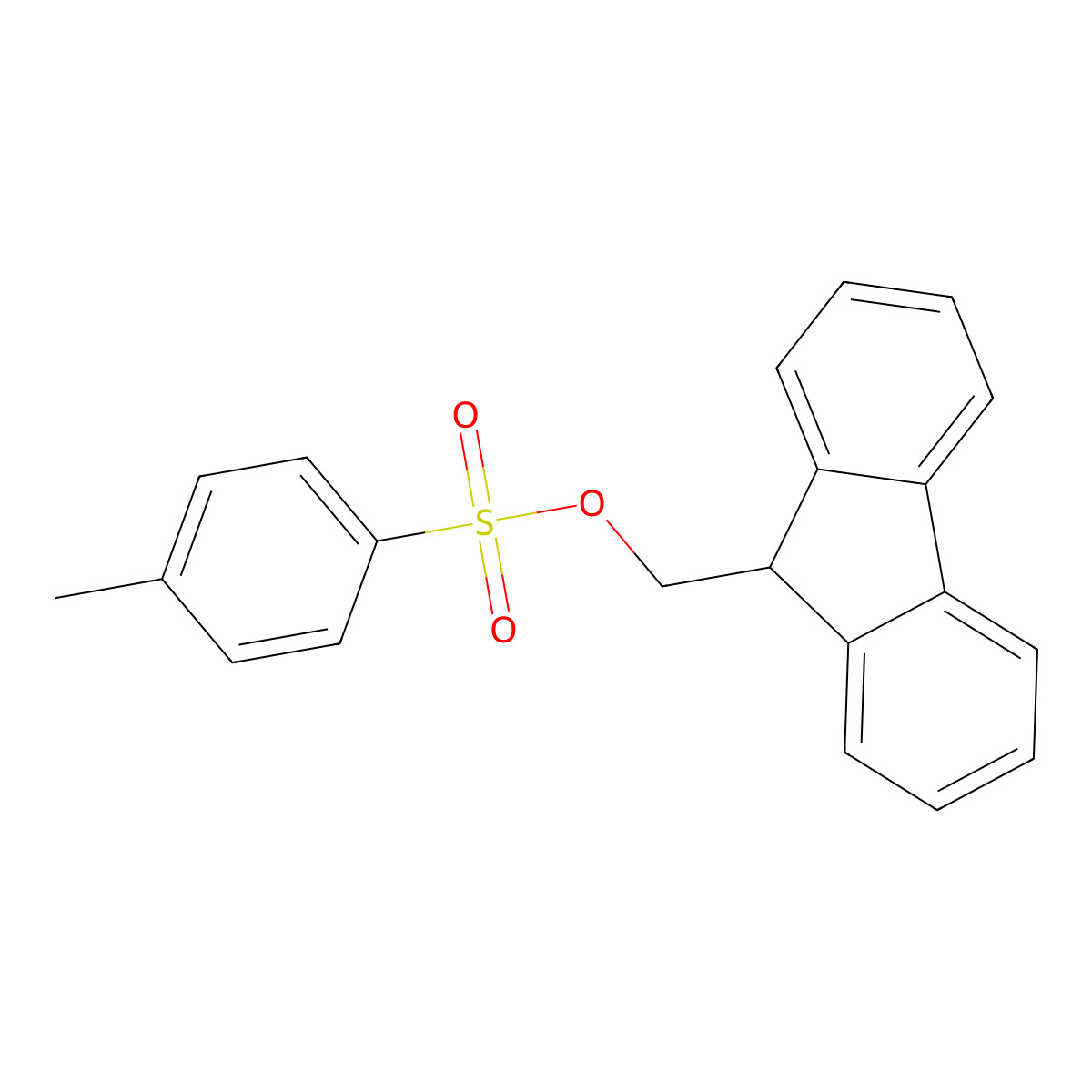 4-Methylbenzenesulfonic acid (9H-fluorene-9-yl)methyl ester molecular structure, CAS 71532-40-6