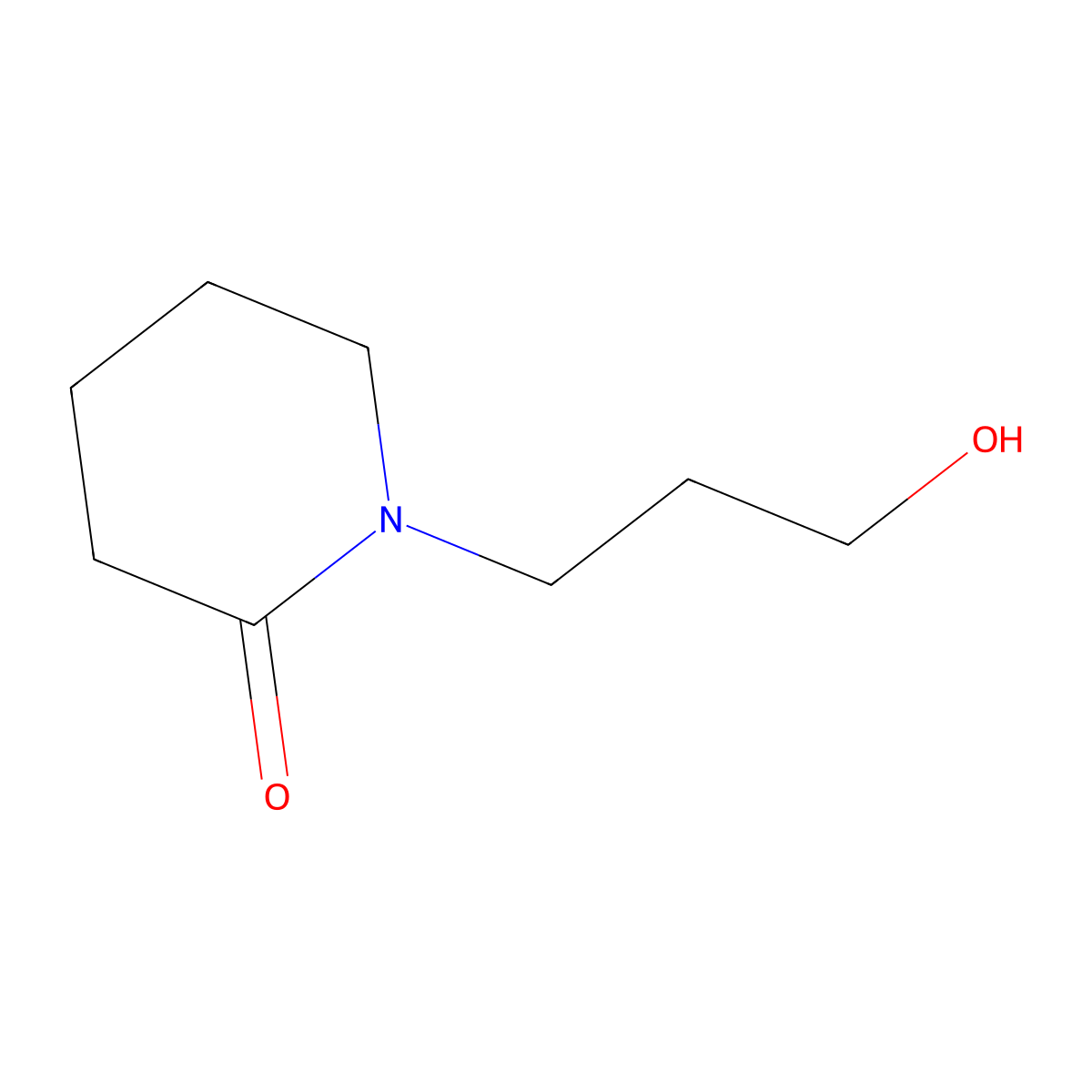 1-(3-Hydroxypropyl)piperidin-2-one molecular structure, CAS 71533-22-7
