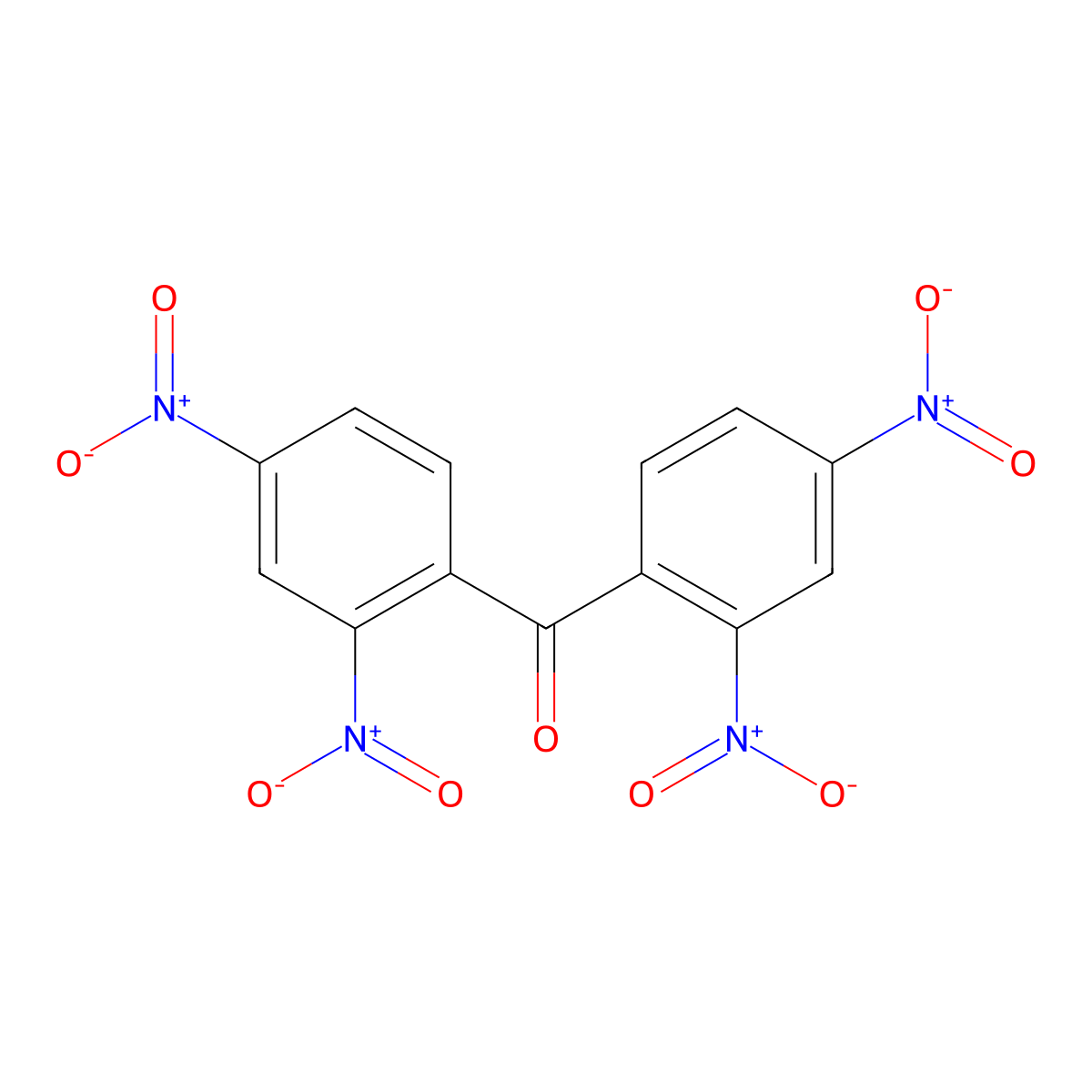 2,2',4,4'-Tetranitrobenzophenone molecular structure, CAS 71535-97-2