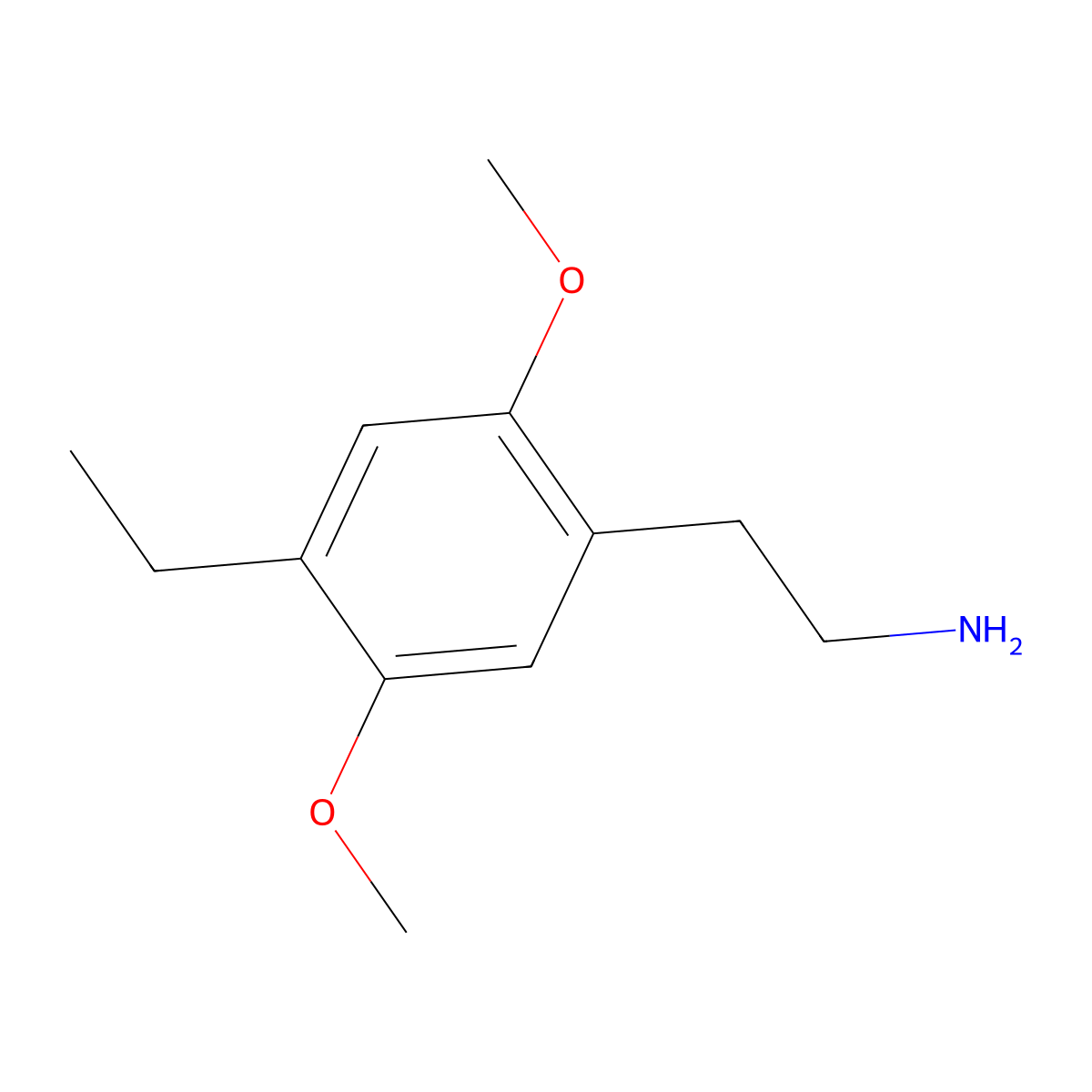 4-Ethyl-2,5-dimethoxy-beta-phenethylamine molecular structure, CAS 71539-34-9