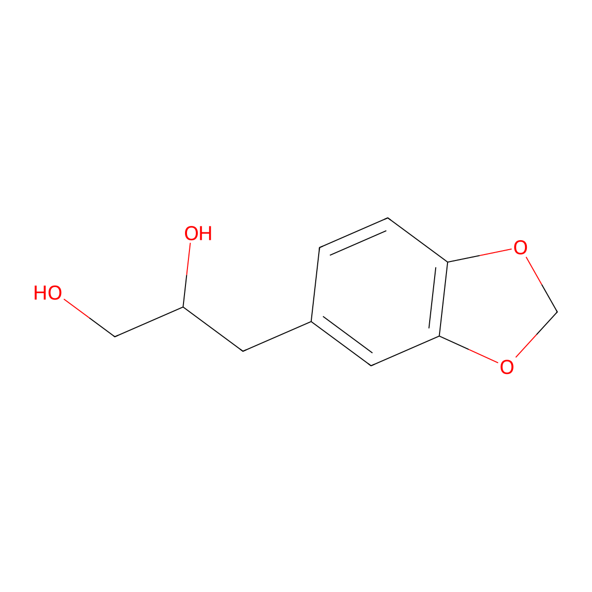 2',3'-Dihydro-2',3'-dihydroxysafrole molecular structure, CAS 7154-01-0