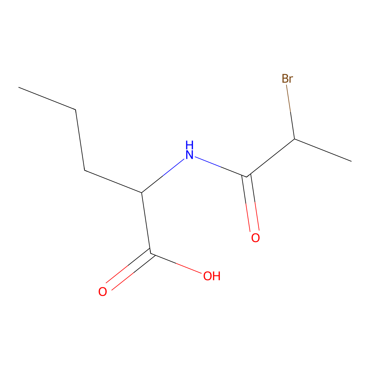 N-(2-Bromopropionyl)-DL-norvaline molecular structure, CAS 7154-28-1