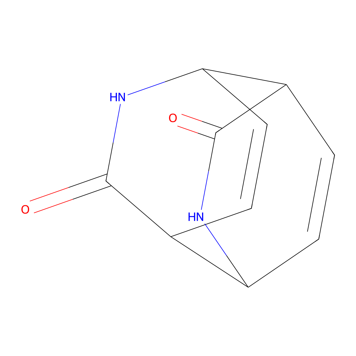 3,7-Diazatricyclo[4.2.2.22,5]dodeca-9,11-diene-4,8-dione molecular structure, CAS 7154-60-1