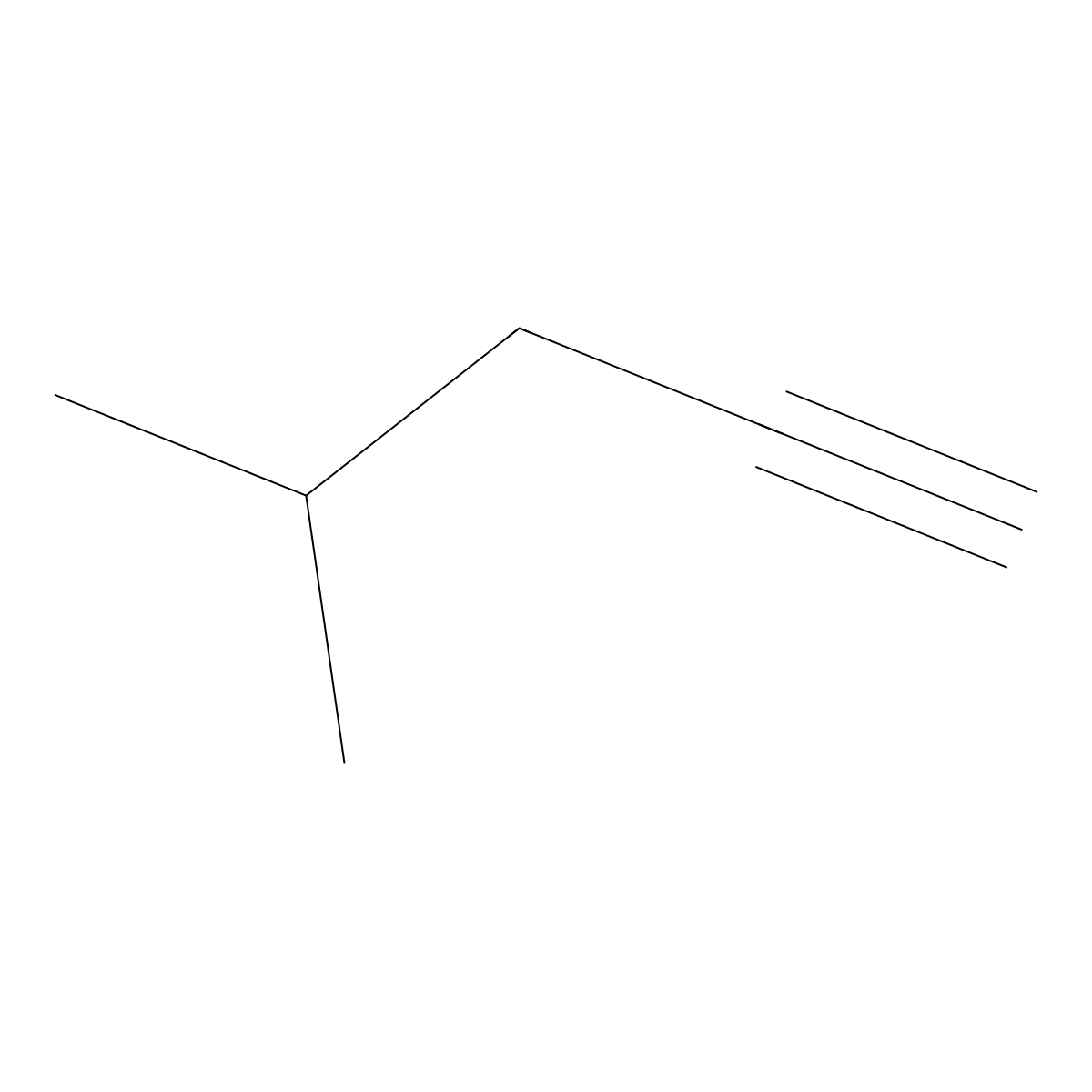 4-Methyl-1-pentyne molecular structure, CAS 7154-75-8