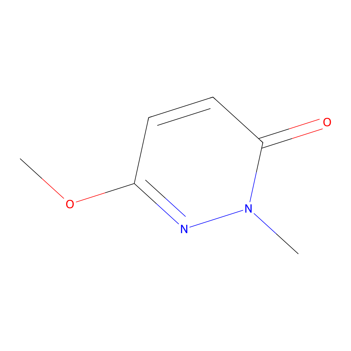 1-Methyl-3-methoxy-6-pyridazone molecular structure, CAS 7154-81-6