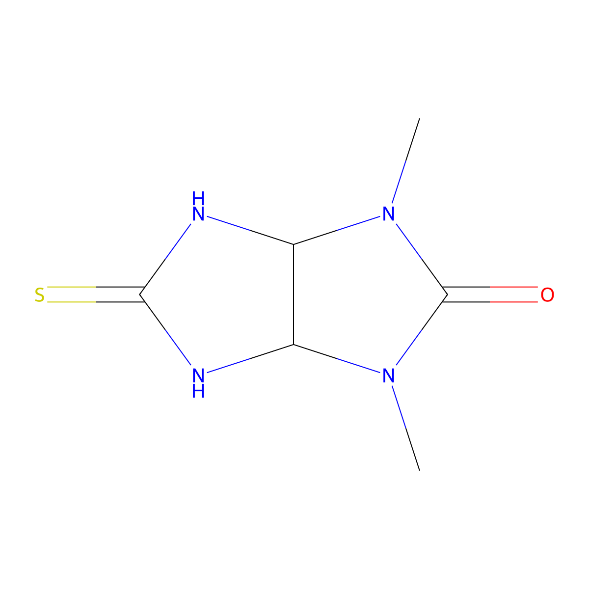 1,3-dimethyl-5-thioxohexahydroimidazo[4,5-d]imidazol-2(1H)-one molecular structure, CAS 71541-02-1