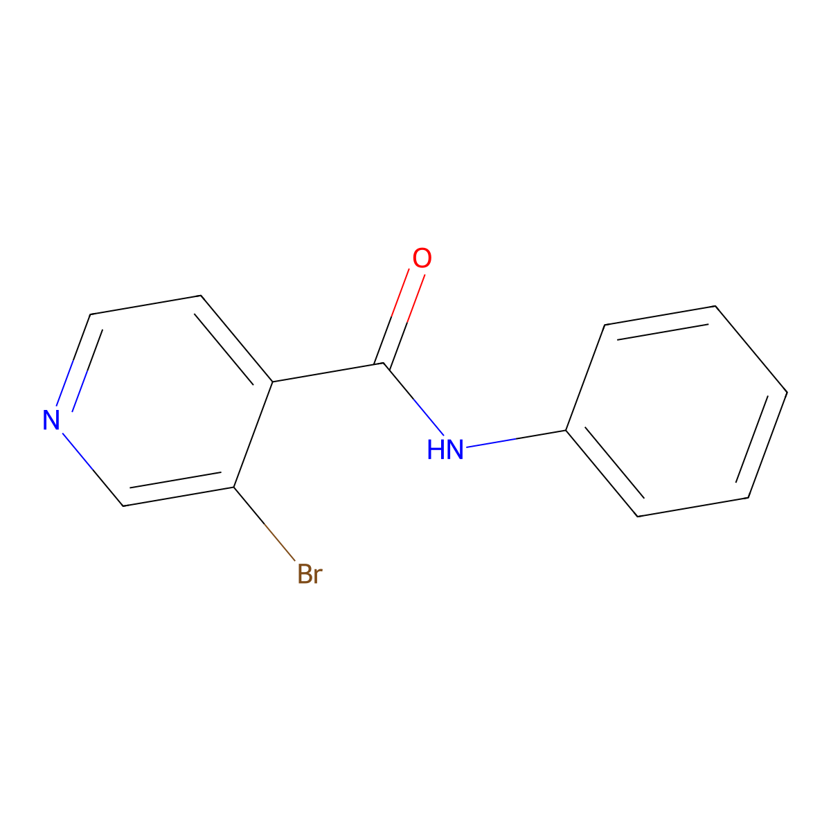 3-Bromo-N-phenyl-4-pyridinecarboxamide molecular structure, CAS 71541-34-9