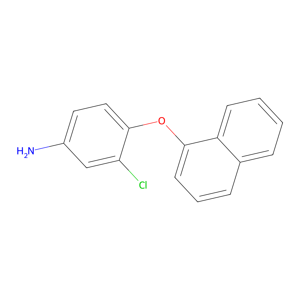 3-Chloro-4-(1-naphthyloxy)aniline molecular structure, CAS 71541-68-9