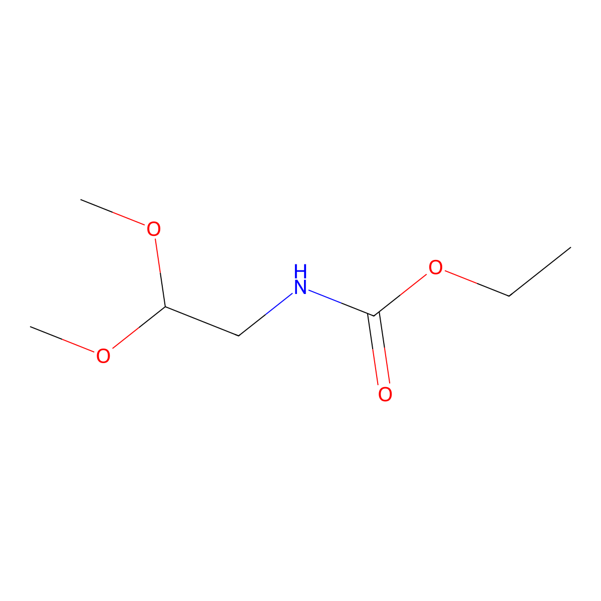 Ethyl 2,2-dimethoxyethylcarbamate molecular structure, CAS 71545-60-3