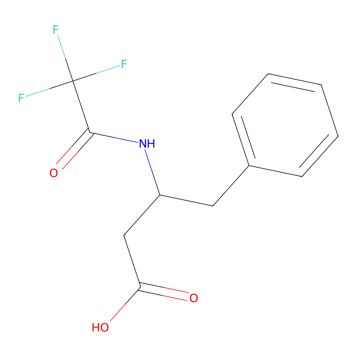 4-Phenyl-3-(trifluoroacetamido)butanoic acid molecular structure, CAS 71547-82-5