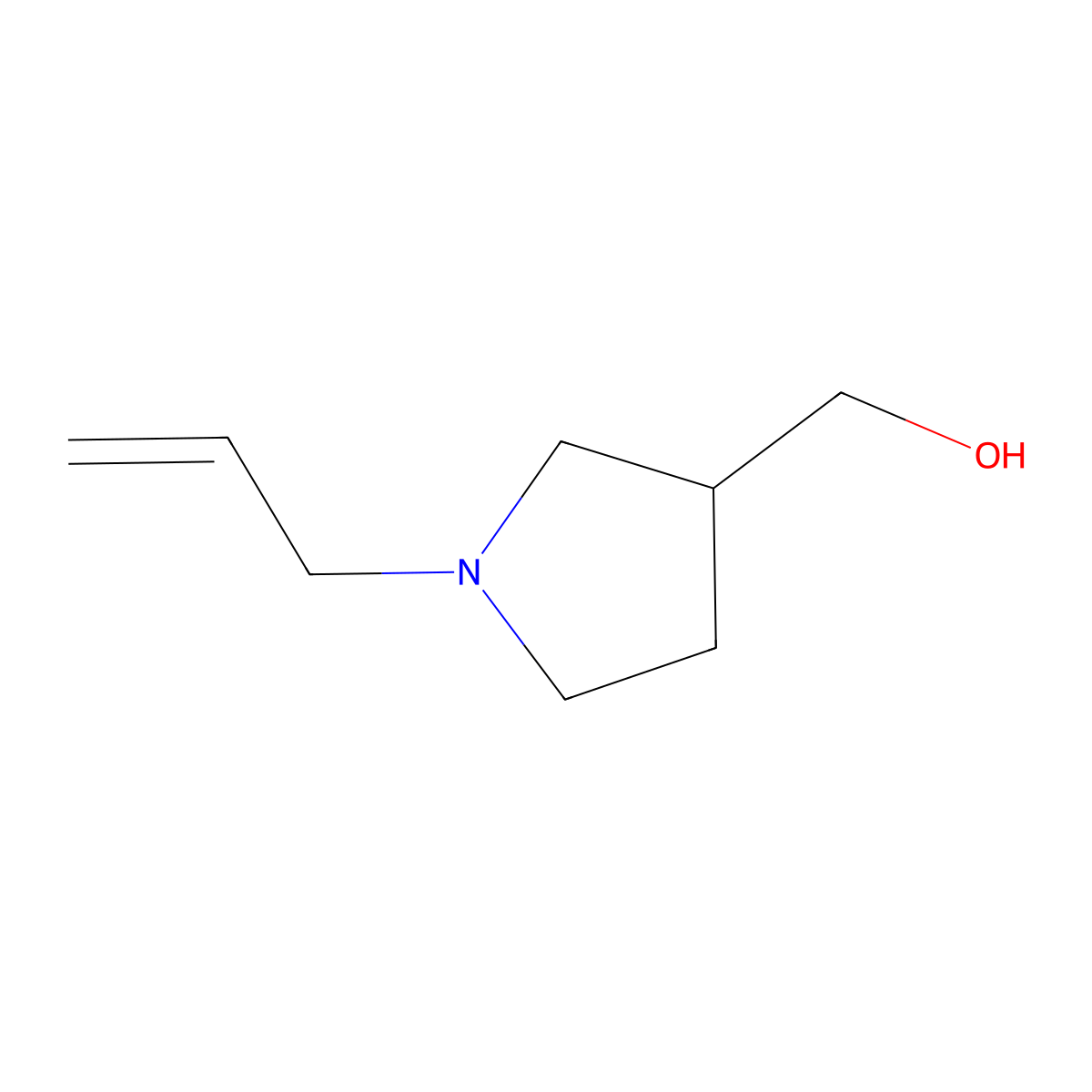 (1-Allylpyrrolidin-3-yl)methanol molecular structure, CAS 71548-32-8