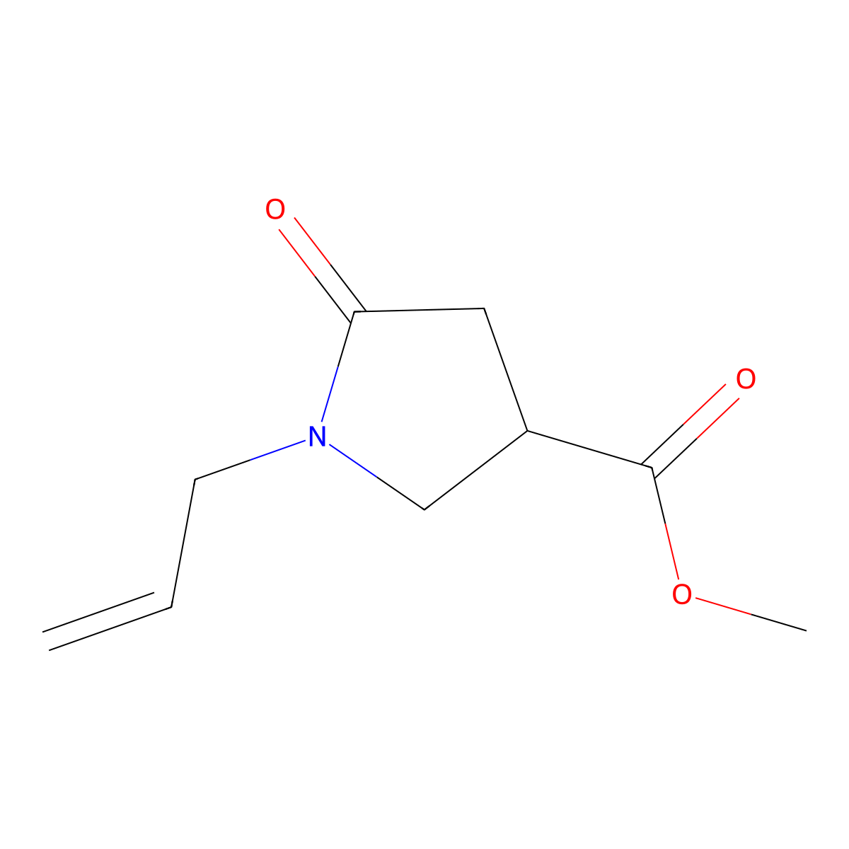 1-Allyl-5-oxo-pyrrolidine-3-carboxylic acid methyl ester molecular structure, CAS 71548-52-2